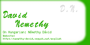 david nemethy business card